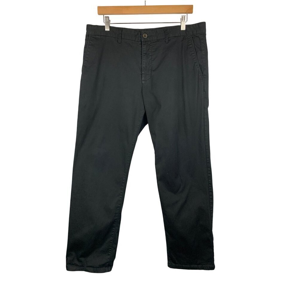 JCP Mens Black Cotton/Spandex Blend Chinos Size 36X30 VTG
